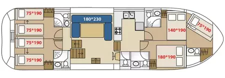 Boat plan Les Canalous FPP Tarpon 49 Quattro Prestige S  Les Canalous FPP