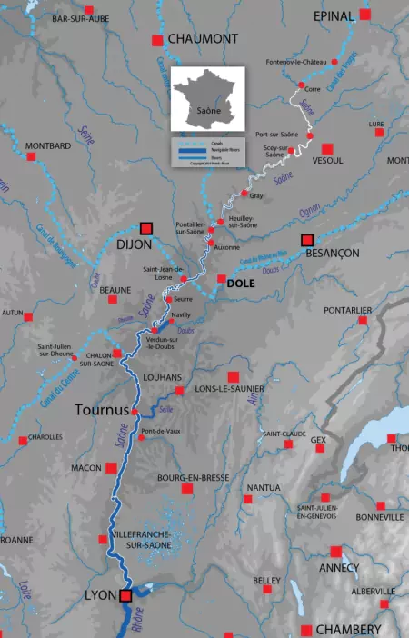 Carte La Saône
