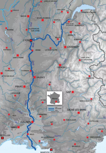 Carte Le Rhône